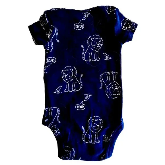 Carter's Boys 1-Pc Short Sleeve Knit Bodysuits 3M Pullover Snap Crotch Set of 4 - Picture 2 of 16